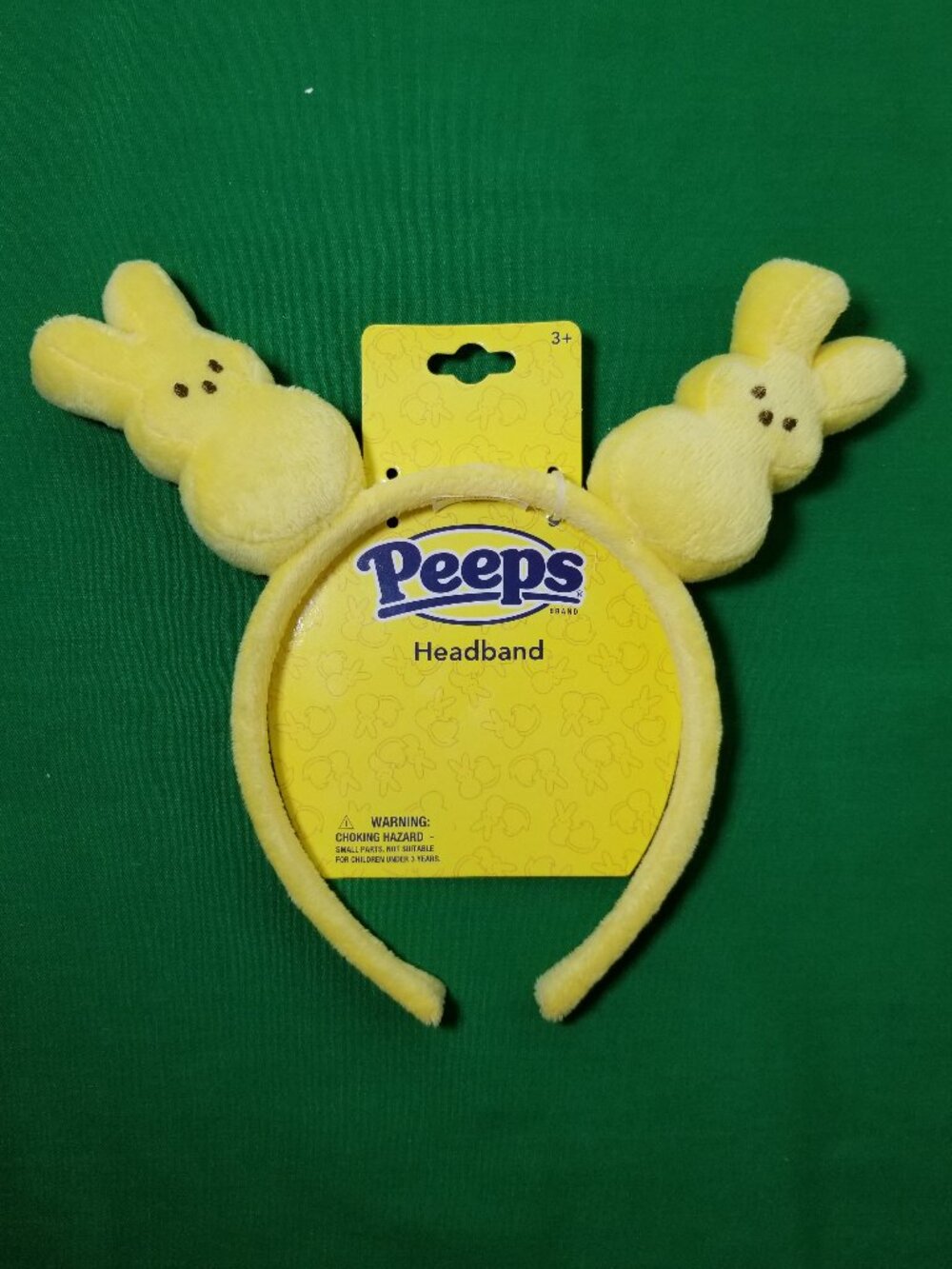 Peeps Bunny Headband Yellow Plush Easter Holiday Novelty NWT